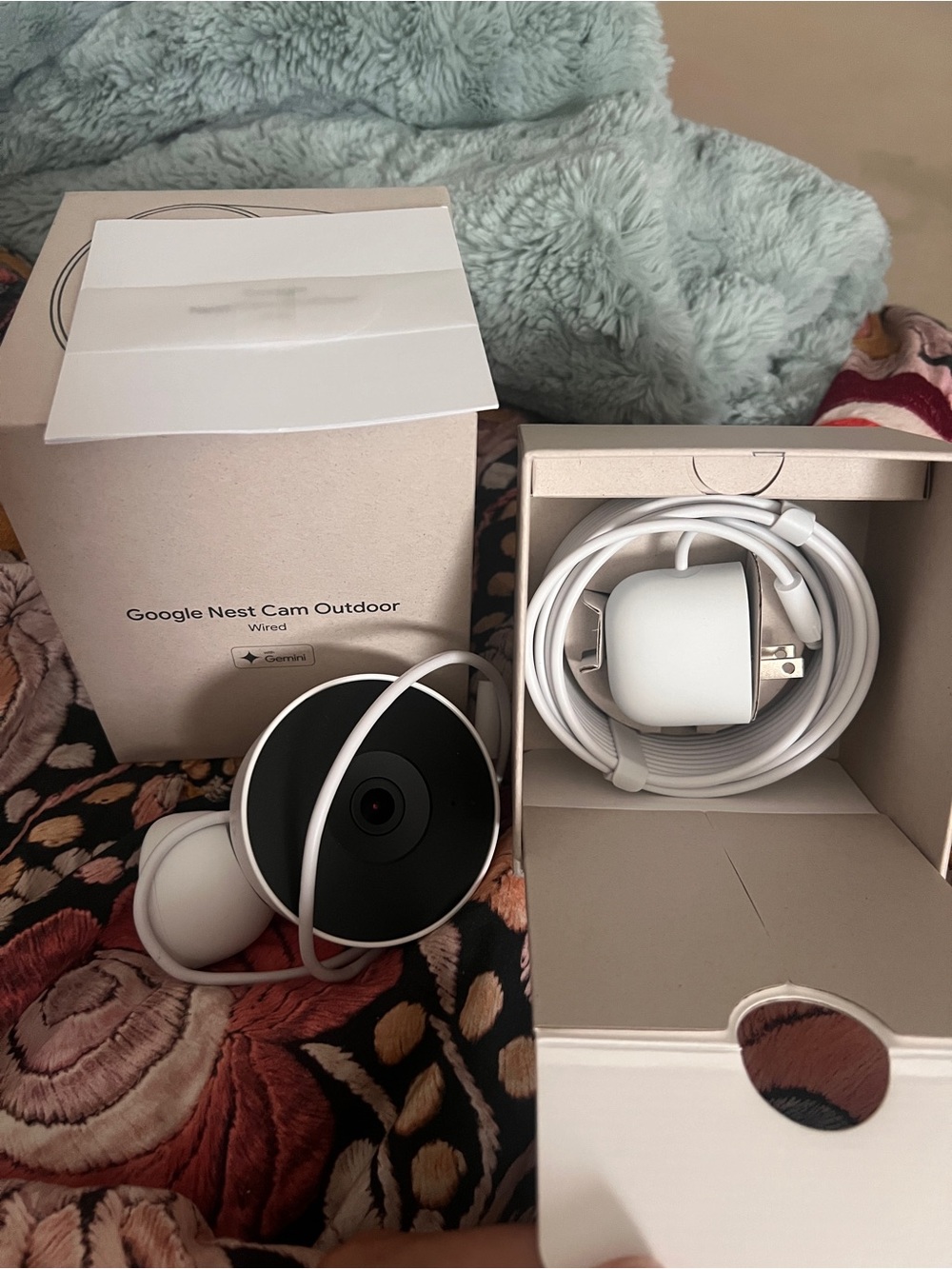 google Nest Cam Outdoor Wired — White and Black Face